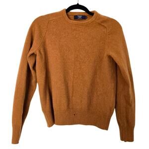 J.Crew 100% Lambswool Caramel Brown Crewneck Sweater Medium